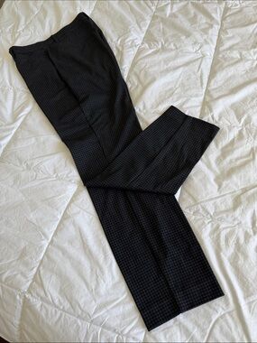 Women’s Black Micro Houndstooth Dress Pants